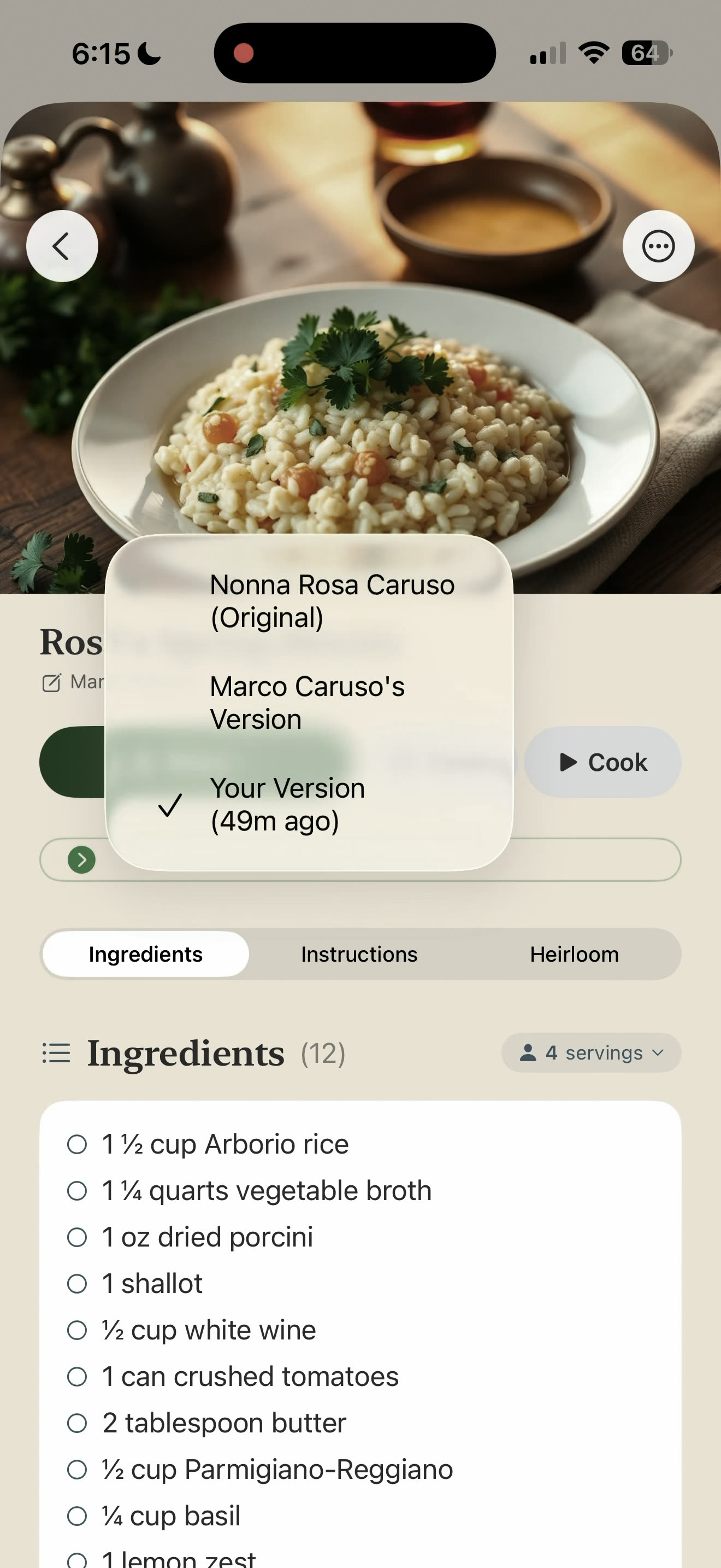 Three generations of one recipe in Heirloom
